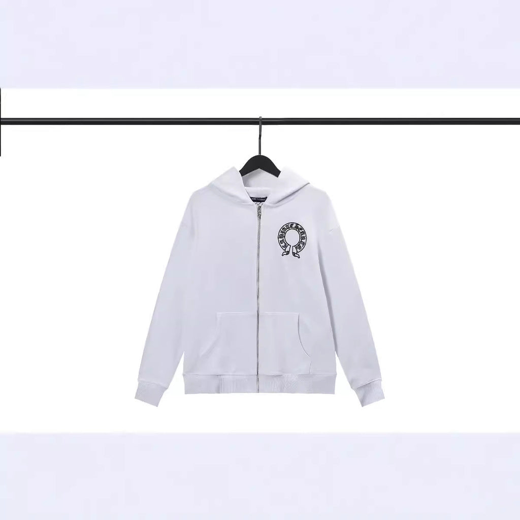 CHH Chrome Heart Hoodie Crowe hooded sweater cross cardigan loose terry jacket