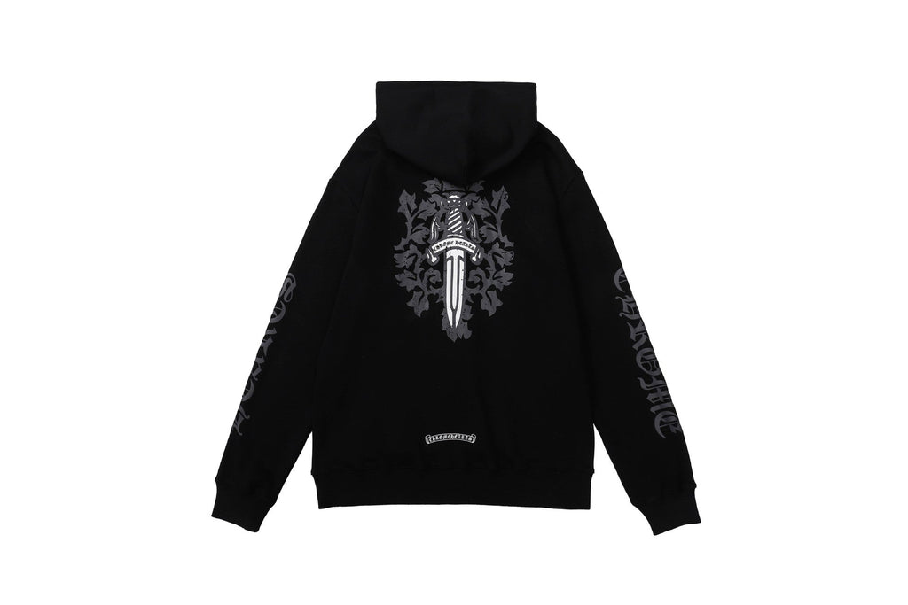 CHH Chrome Heart Hoodie Sanskrit embroidered hooded zip-up sweater