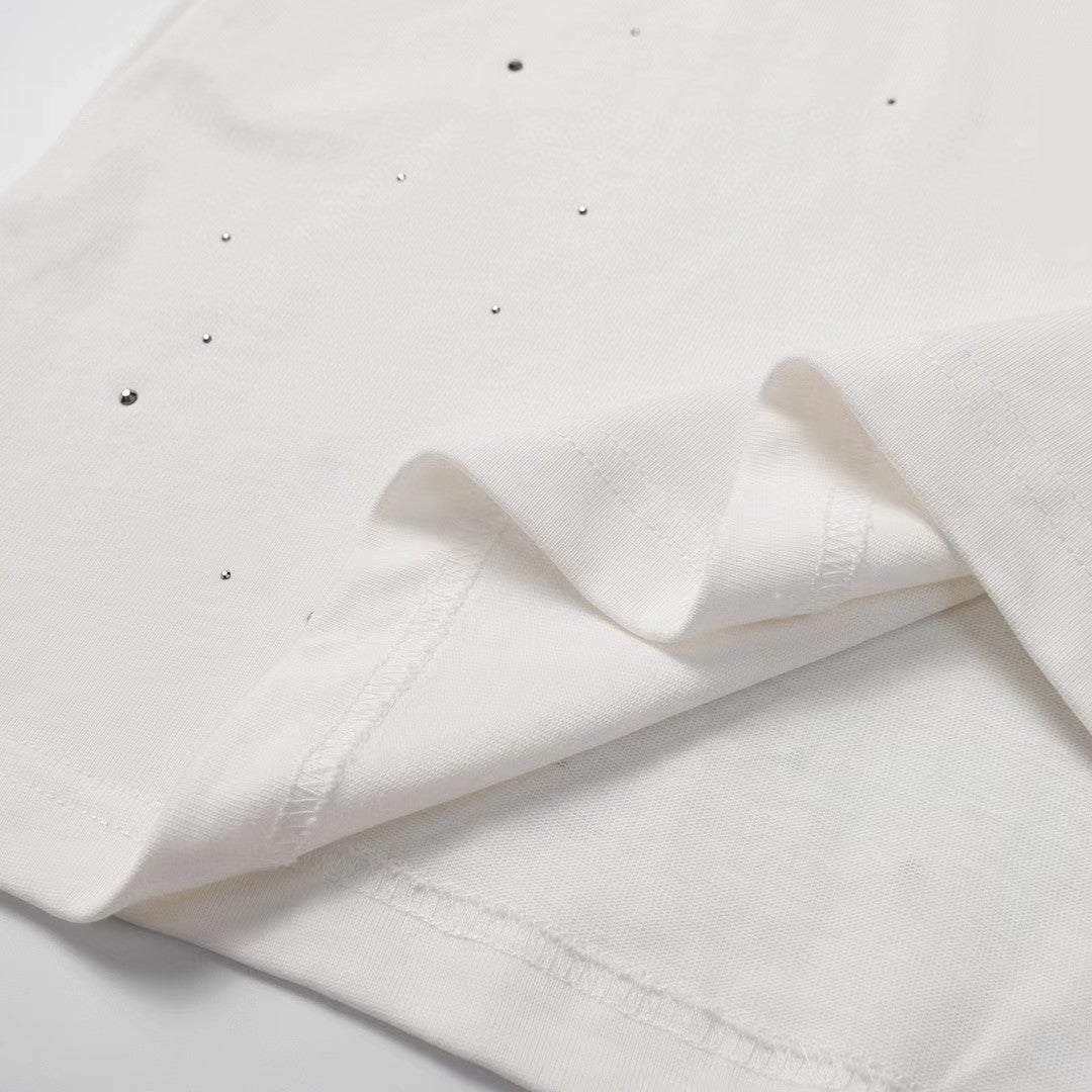 Chh Chrome Hearts T Shirts  Star Hot Diamond Short-sleeved T-shirt