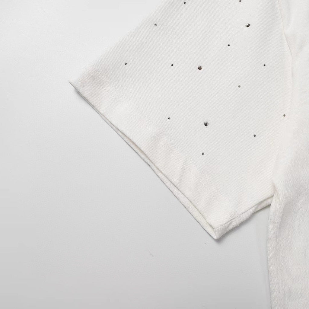 Chh Chrome Hearts T Shirts  Star Hot Diamond Short-sleeved T-shirt