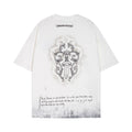 CHH Chrome Heart T Shirts Sanskrit Short Sleeve T-Shirt Crew Neck