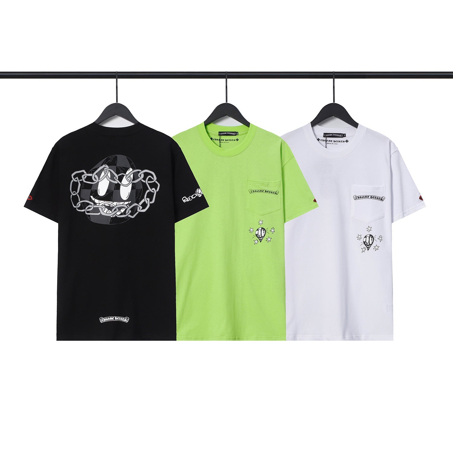 CHH Chrome Heart T Shirts Back Cross Short Sleeve T-Shirt